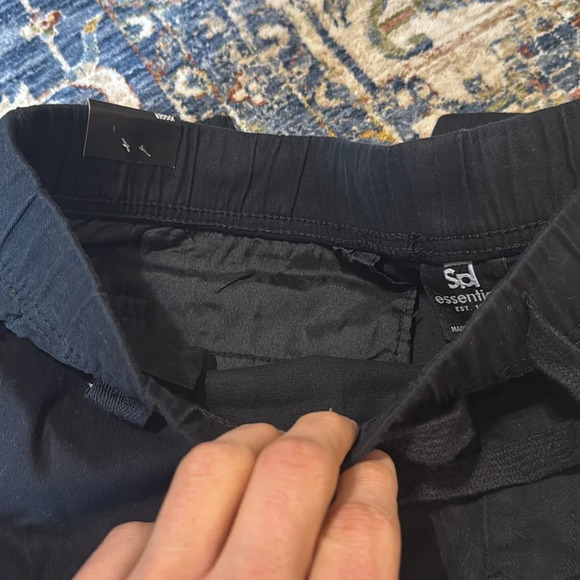 NWT SP essentials men’s drawstring elastic joggers pants bottoms black LG - Picture 7 of 14